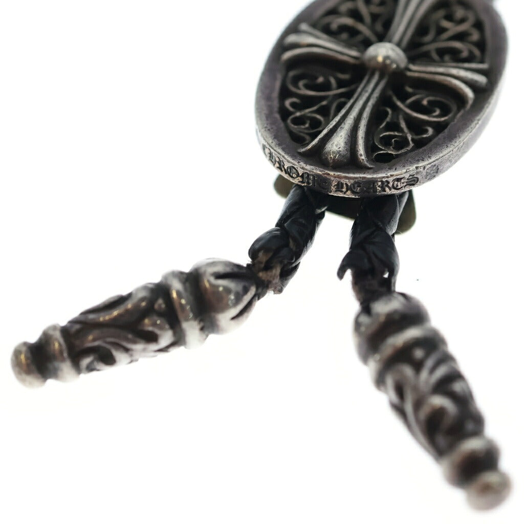 CHROME HEARTS(クロムハーツ) BOLOTIE OVALTINY タイニークラシックオーバルクロス ループタイ シルバー/ブラック BCA209