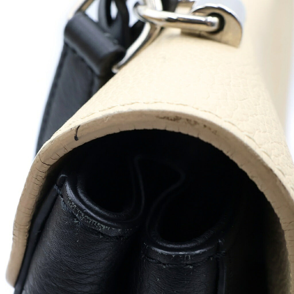 LOUIS VUITTON(ルイヴィトン) ロックミー II 2WAY レザー ショルダーバッグ ソフトカーフレザー シルバー金具 ベージュ/ブラック M50252