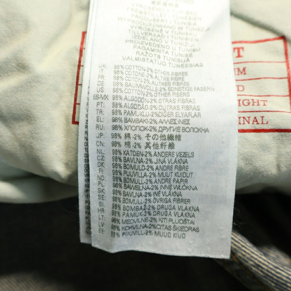 DIESEL(ディーゼル) DENIM PANTS ロゴ革パッチデザイン ボタンフライ デニムパンツ インディゴ A03568