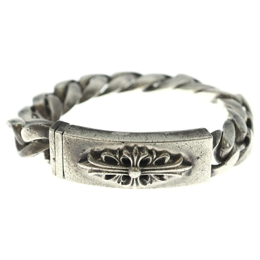 CHROME HEARTS(クロムハーツ) ID FLORAL CRS フローラルクロスIDクラシックリンク ブレスレット 13LINK シルバー BCA164