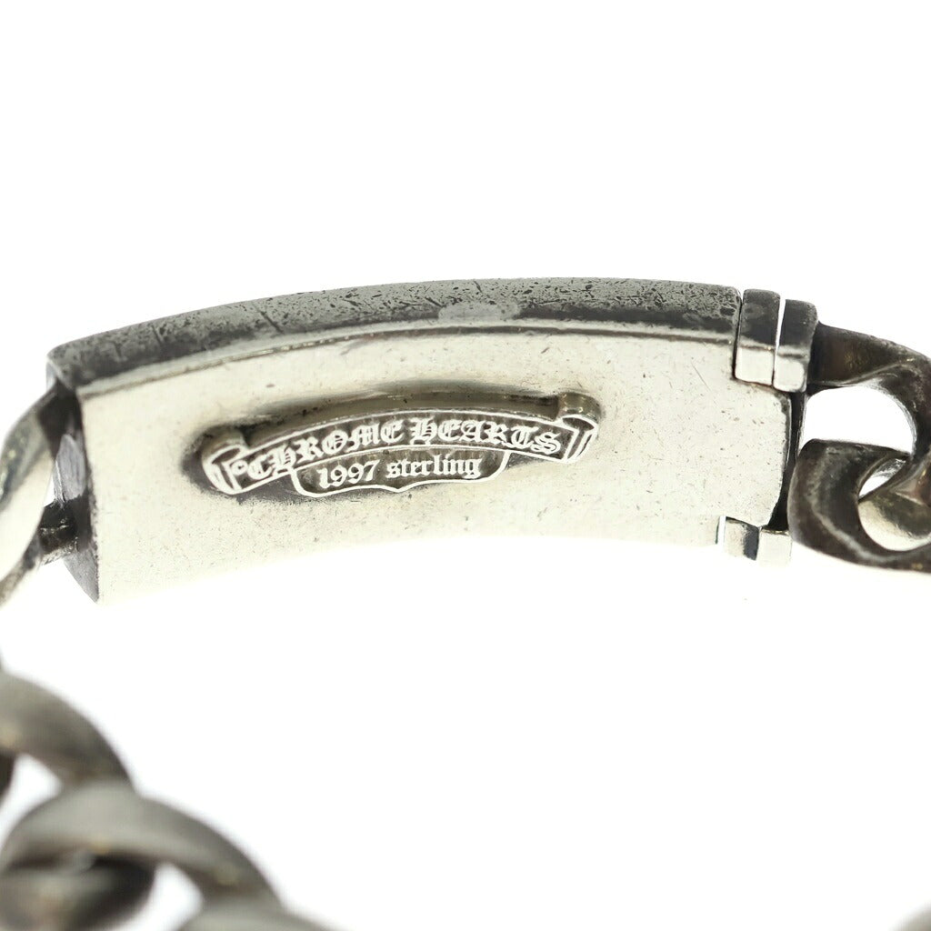 CHROME HEARTS(クロムハーツ) ID FLORAL CRS フローラルクロスIDクラシックリンク ブレスレット 13LINK シルバー BCA164
