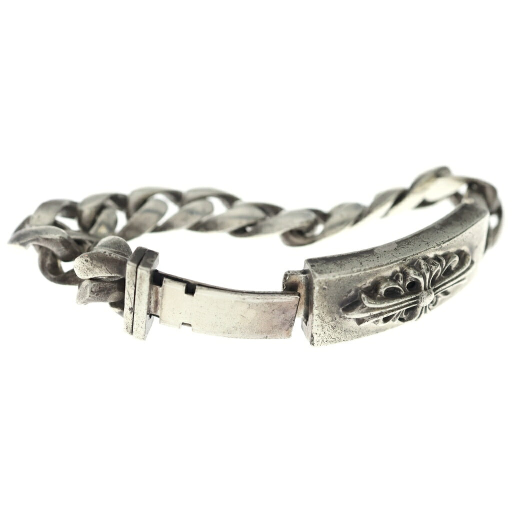 CHROME HEARTS(クロムハーツ) ID FLORAL CRS フローラルクロスIDクラシックリンク ブレスレット 13LINK シルバー BCA164