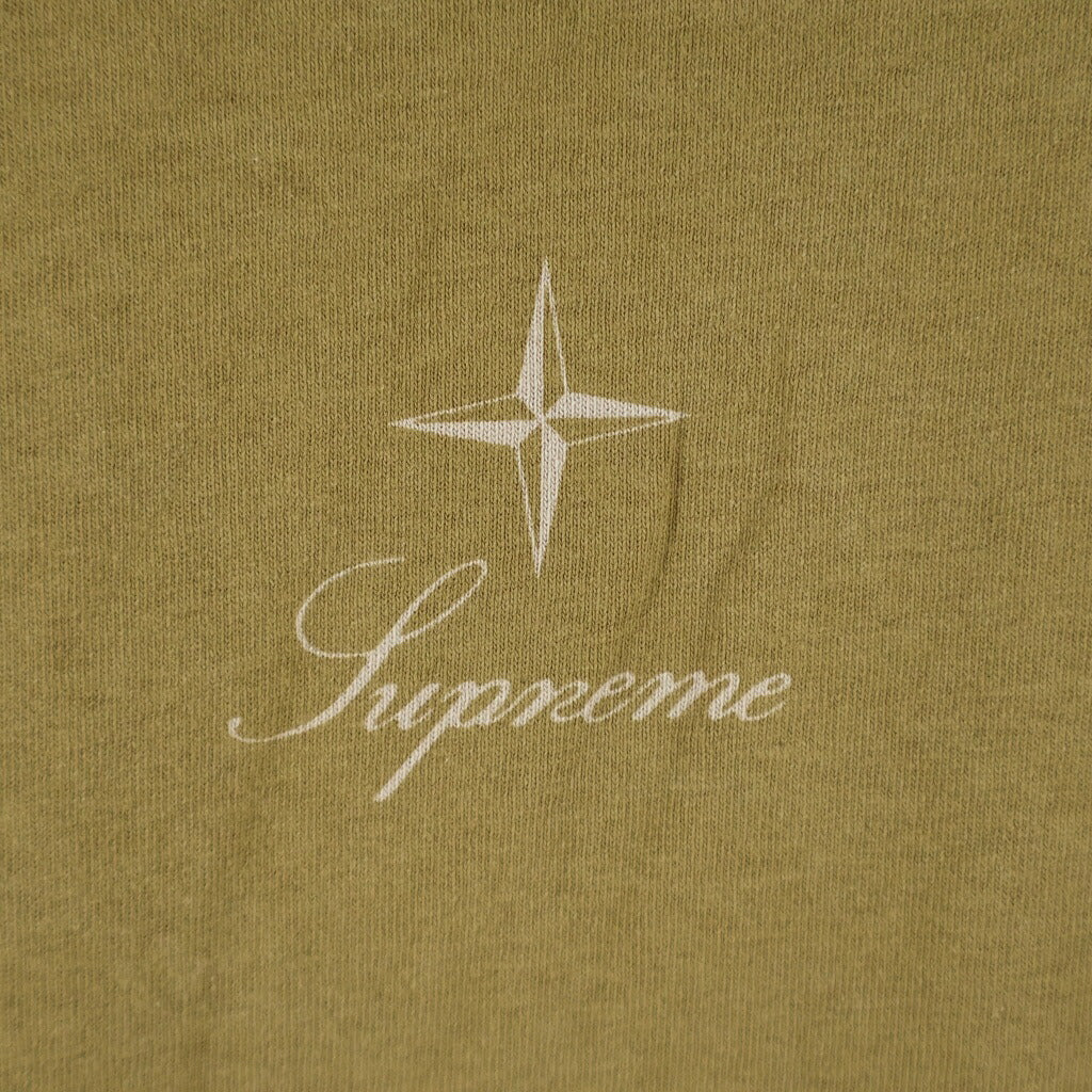 SUPREME(シュプリーム) ×STONE ISLAND L/S TEE ×ストーンアイランド フロントロゴプリント長袖Tシャツ カットソー ブラウン/ベージュ 7925201S6