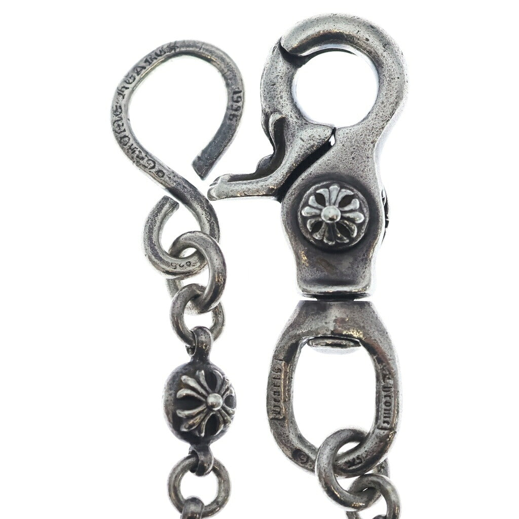 CHROME HEARTS(クロムハーツ) 2BALL LONG-S/1クリップロング#2クロスボール ウォレットチェーン シルバー BCA386