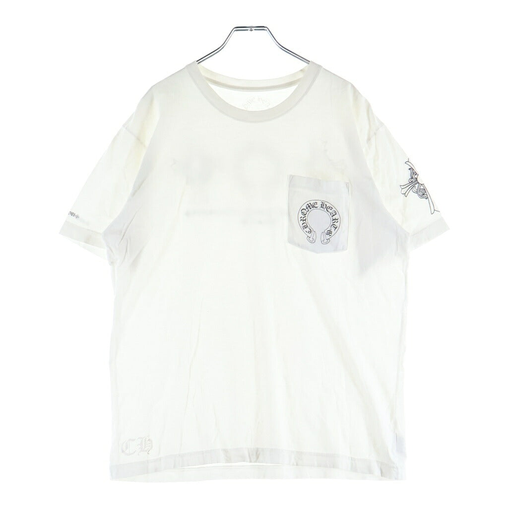 CHROME HEARTS(クロムハーツ) MADE IN HOLLYWOOD LOGO メイドイン ハリウッド ロゴデザイン クルーネック カットソー 半袖Tシャツ ホワイト
