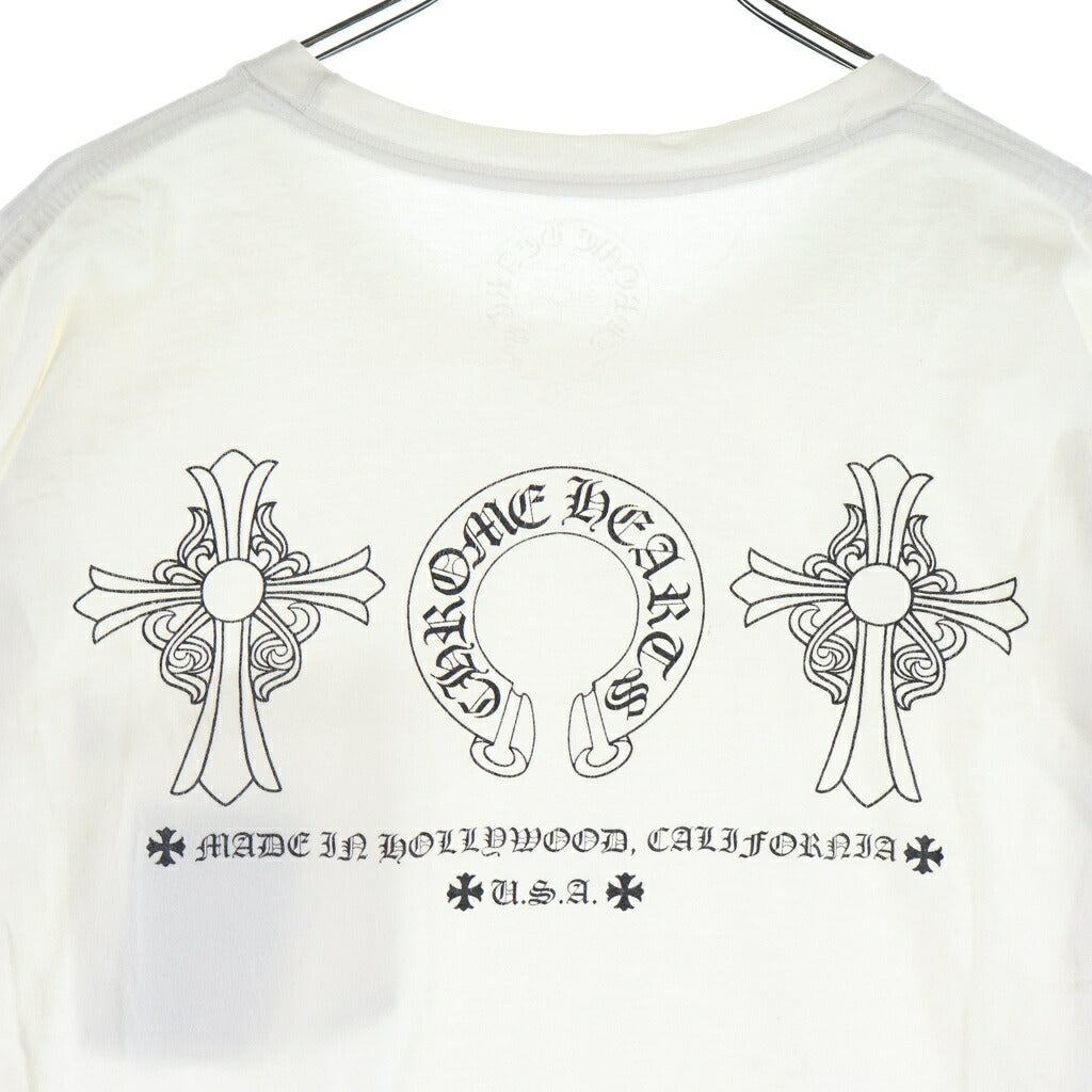 CHROME HEARTS(クロムハーツ) MADE IN HOLLYWOOD LOGO メイドイン ハリウッド ロゴデザイン クルーネック カットソー 半袖Tシャツ ホワイト
