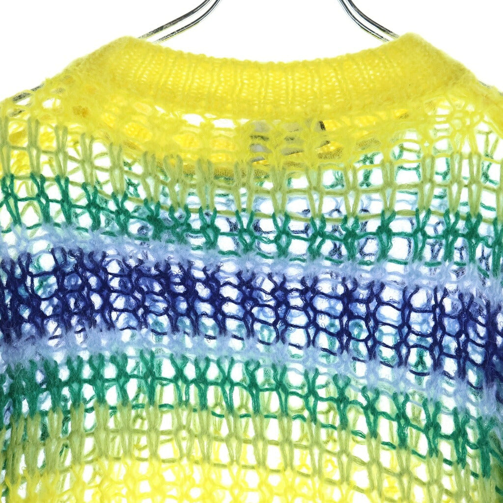 DSQUARED2(ディースクエアード) Multicolor Striped Mohair Blend Knit Sweater マルチカラーボーダー柄モヘアブレンドニットセーター マルチ S74HA1315 S18175