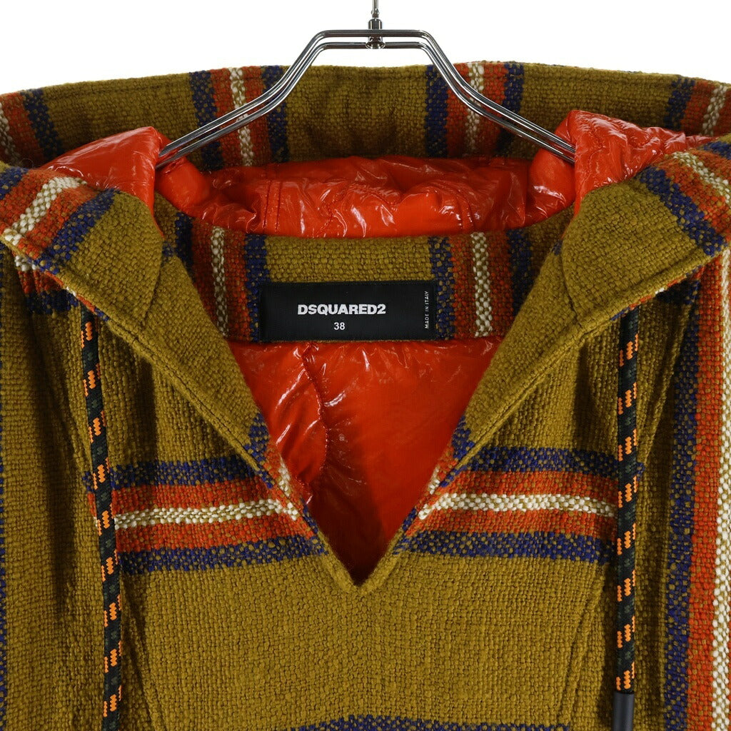 DSQUARED2(ディースクエアード) Sleeveless Mexican Pullover Hoodie ノースリーブメキシカンプルオーバーパーカー ブラウン S72FB0214 S60362 レディース