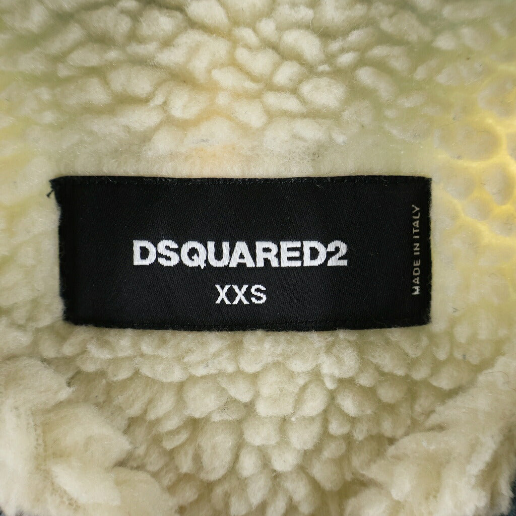 DSQUARED2(ディースクエアード) 19AW Padded Check Long Sleeve Shirt 裏ボアパデッドチェック長袖シャツジャケット ブルー/ブラウン S72DL0620 S52230