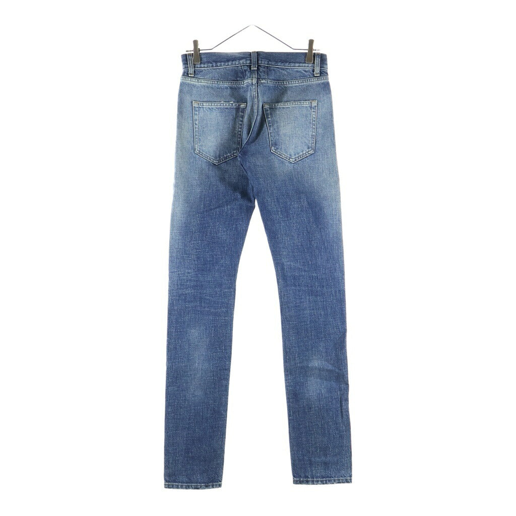 SAINT LAURENT PARIS(サンローランパリ) 16SS エディ期 ダメージ加工 ジップアップ スキニーデニムパンツ インディゴ 420244Y839L