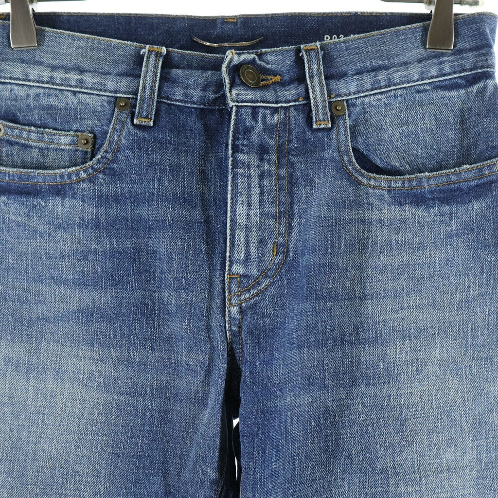 SAINT LAURENT PARIS(サンローランパリ) 16SS エディ期 ダメージ加工 ジップアップ スキニーデニムパンツ インディゴ 420244Y839L