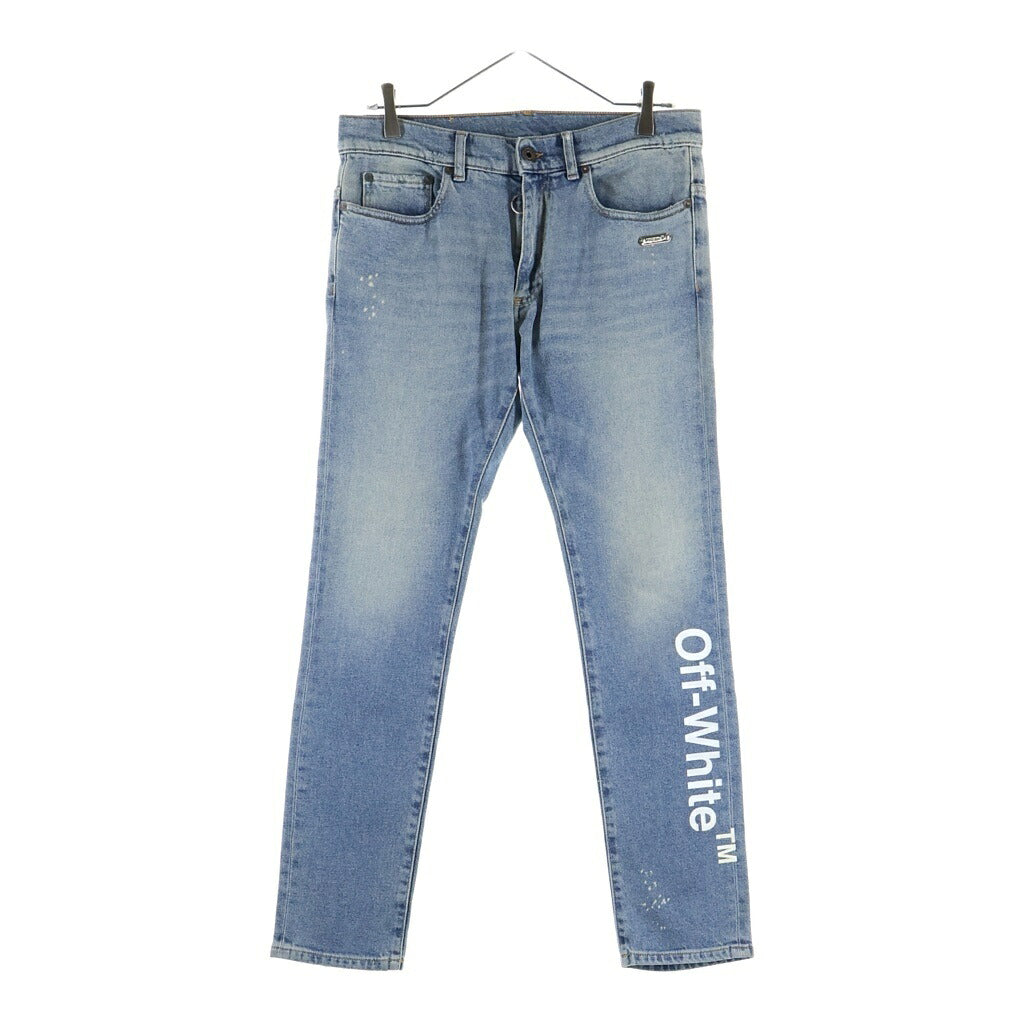 OFF-WHITE(オフホワイト) BELTED FADED SLIM FIT SKINNY JEANS ベルテッド フェード スリムフィット スキニーデニムパンツ インディゴ OMYA001F18166019