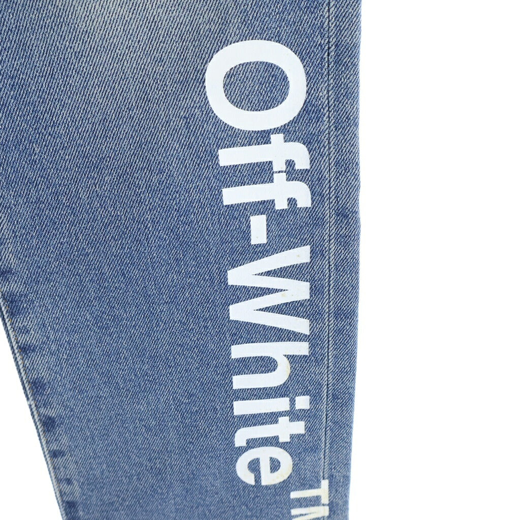 OFF-WHITE(オフホワイト) BELTED FADED SLIM FIT SKINNY JEANS ベルテッド フェード スリムフィット スキニーデニムパンツ インディゴ OMYA001F18166019