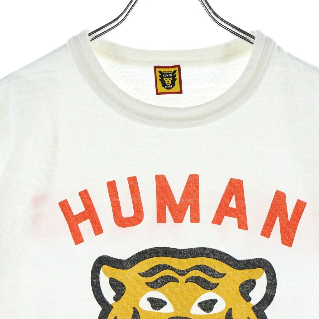 HUMAN MADE(ヒューマンメイド) タイガーモチーフ グラフィックプリント半袖Tシャツ カットソー ホワイト