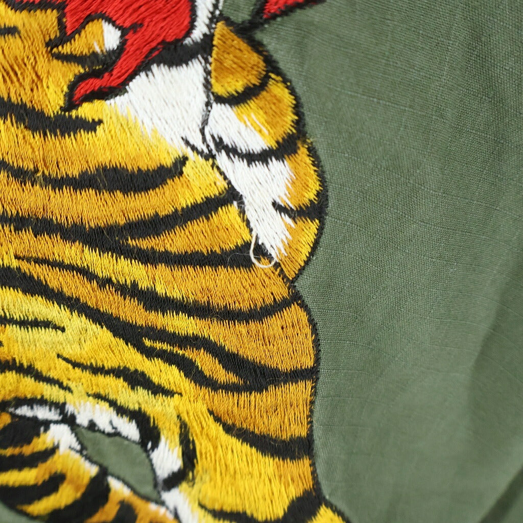 WACKO MARIA(ワコマリア) 22SS TIM LEHI ARMY SHIRT バックエンブロイダリーデザイン 長袖シャツ カーキ
