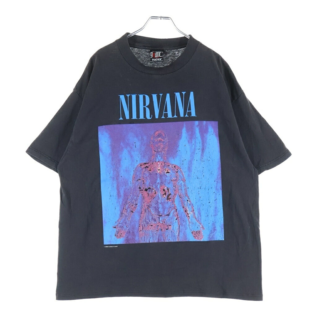 VINTAGE(ヴィンテージ) 90S VINTAGE NIRVANA SLIVER GIANT TEE ニルヴァーナ スリヴァー ヴィンテージ 両面プリント クルーネックTシャツ 半袖カットソー ブラック