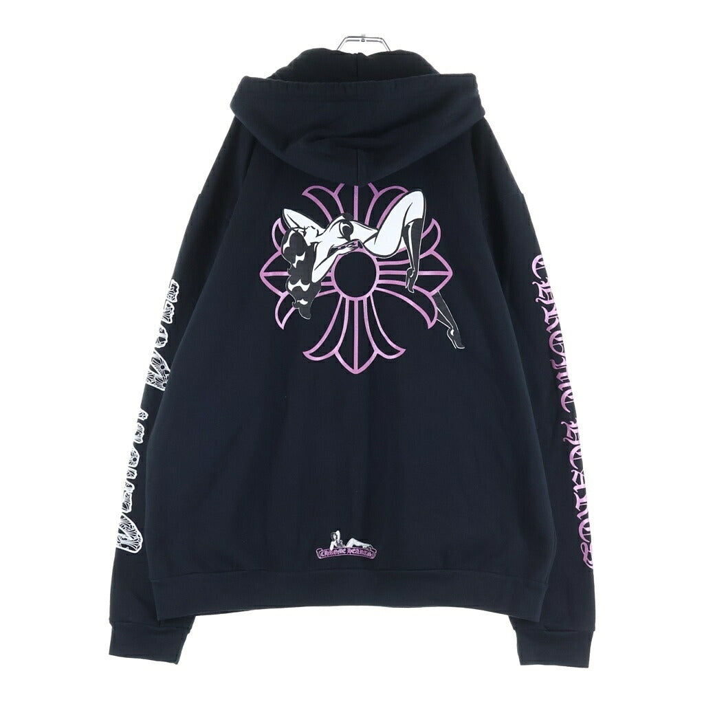 CHROME HEARTS(クロムハーツ) DEADLY DOLL SWTSHRT PLVR LTD ONLINE オンライン限定 デッドリードール プルオーバースウェットパーカー フーディー ブラック
