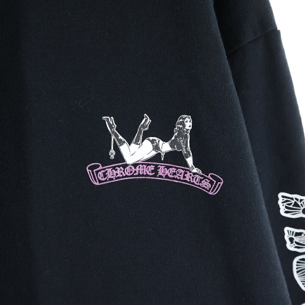 CHROME HEARTS(クロムハーツ) DEADLY DOLL SWTSHRT PLVR LTD ONLINE オンライン限定 デッドリードール プルオーバースウェットパーカー フーディー ブラック