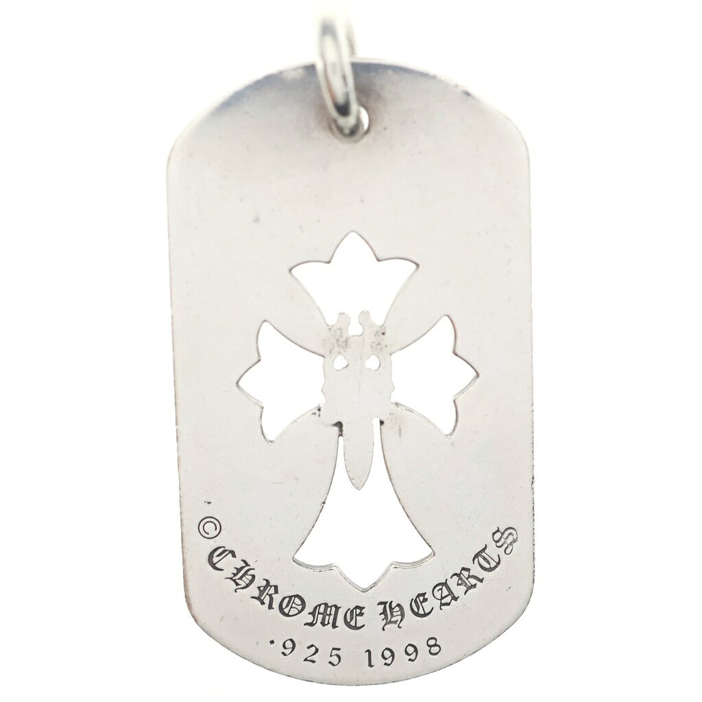 CHROME HEARTS(クロムハーツ) D TAG LRG DAGGER ダガーカットアウトドッグタグ ラージ ドッグタグ ネックレストップ シルバー