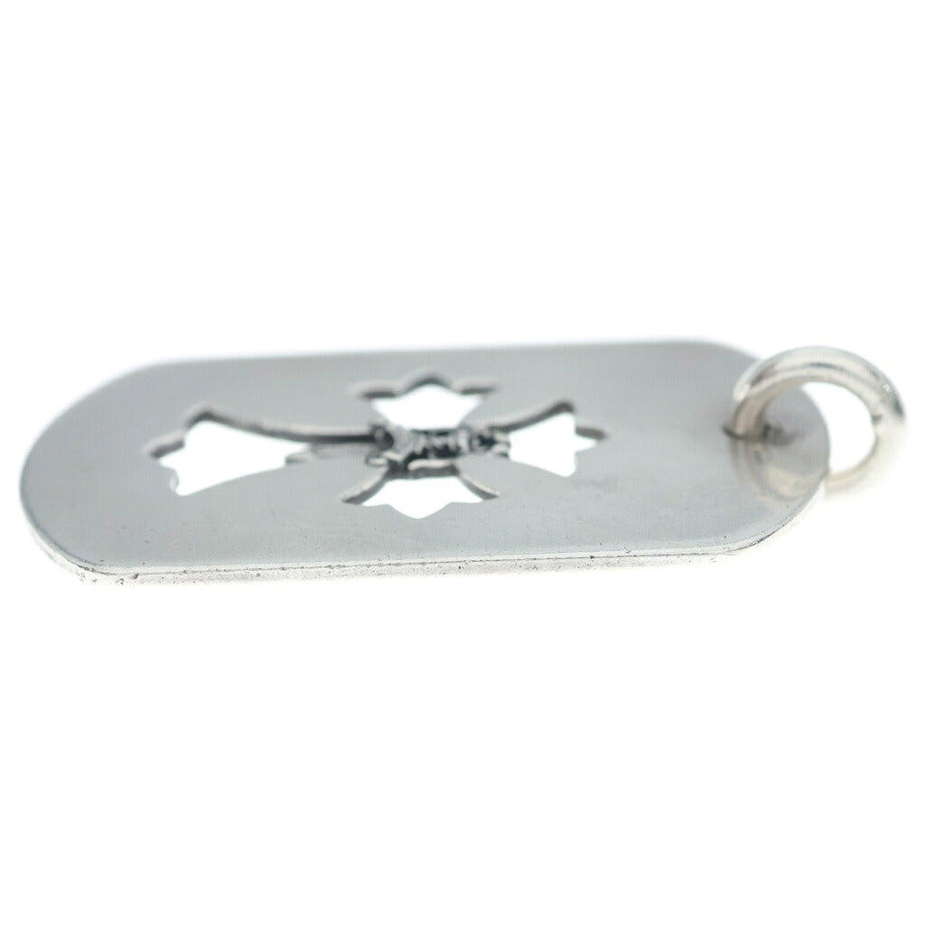 CHROME HEARTS(クロムハーツ) D TAG LRG DAGGER ダガーカットアウトドッグタグ ラージ ドッグタグ ネックレストップ シルバー