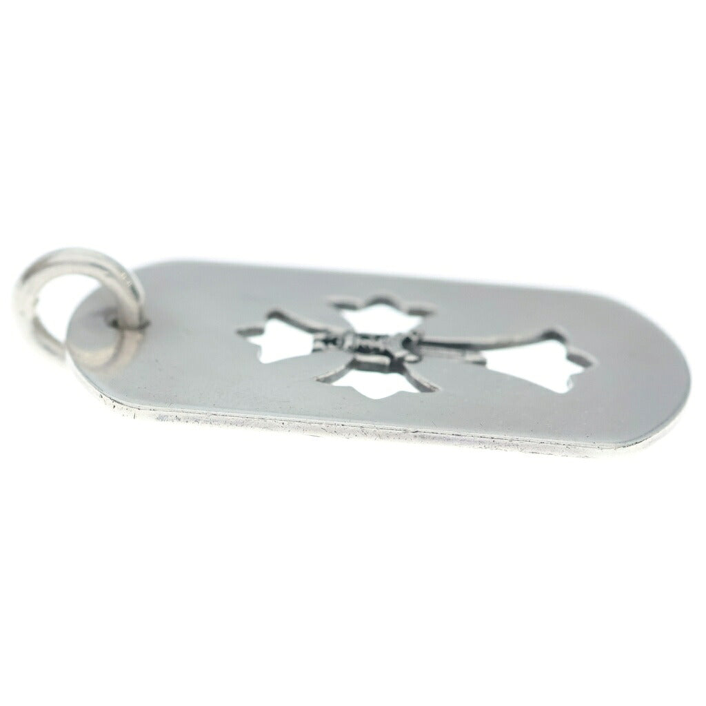 CHROME HEARTS(クロムハーツ) D TAG LRG DAGGER ダガーカットアウトドッグタグ ラージ ドッグタグ ネックレストップ シルバー