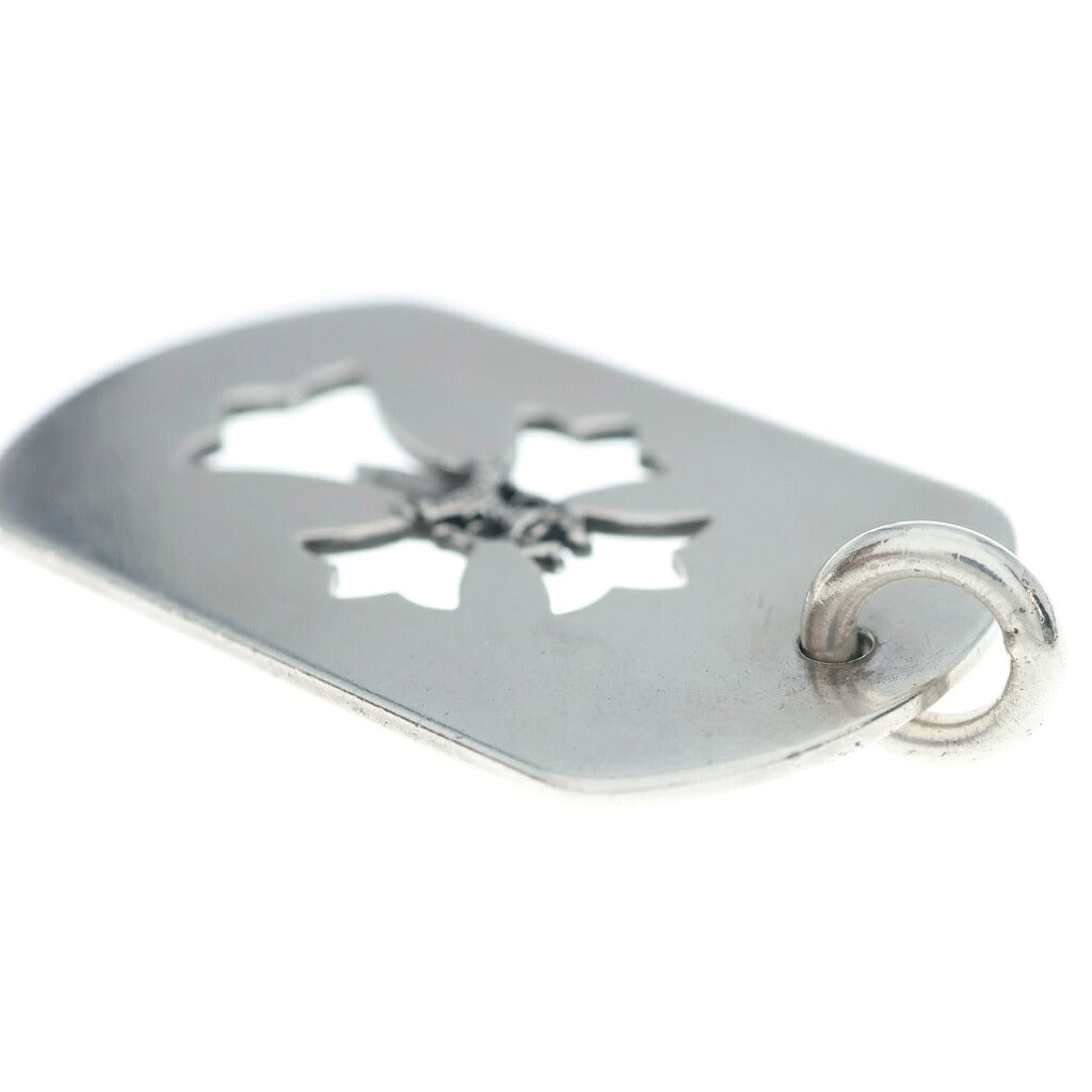 CHROME HEARTS(クロムハーツ) D TAG LRG DAGGER ダガーカットアウトドッグタグ ラージ ドッグタグ ネックレストップ シルバー