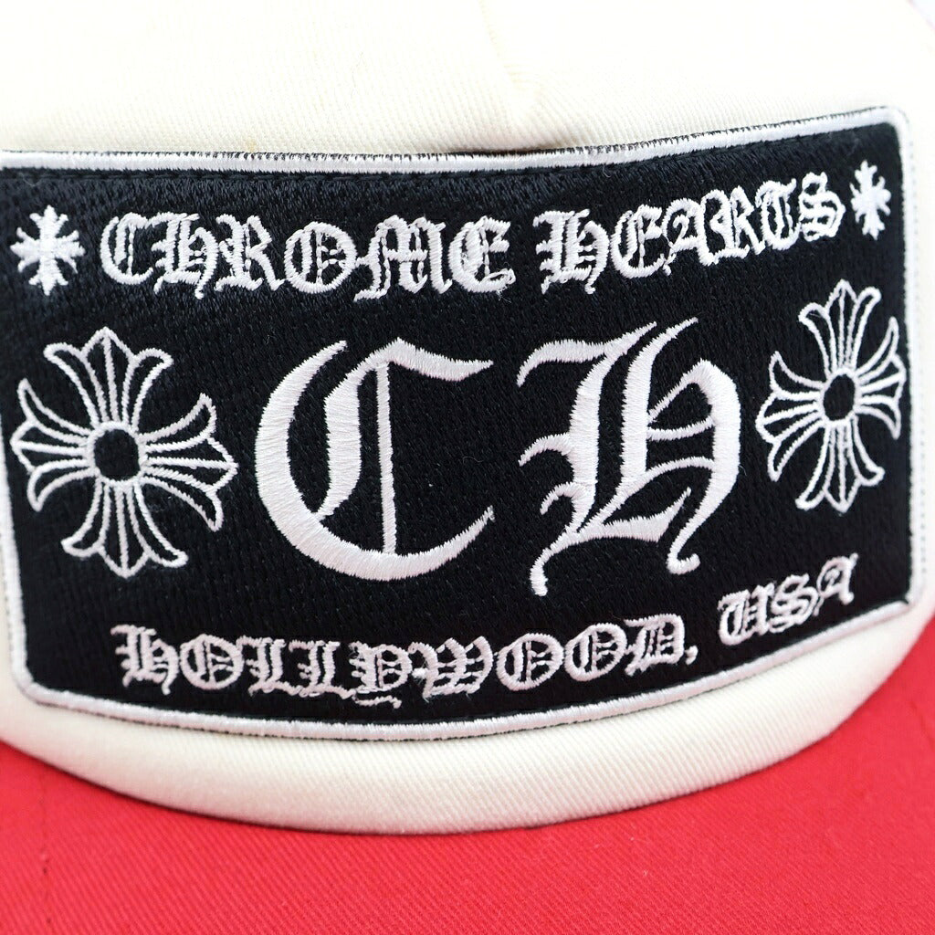 CHROME HEARTS(クロムハーツ) TRUCKER CAP CH メッシュトラッカーキャップ 帽子 ホワイト/レッド