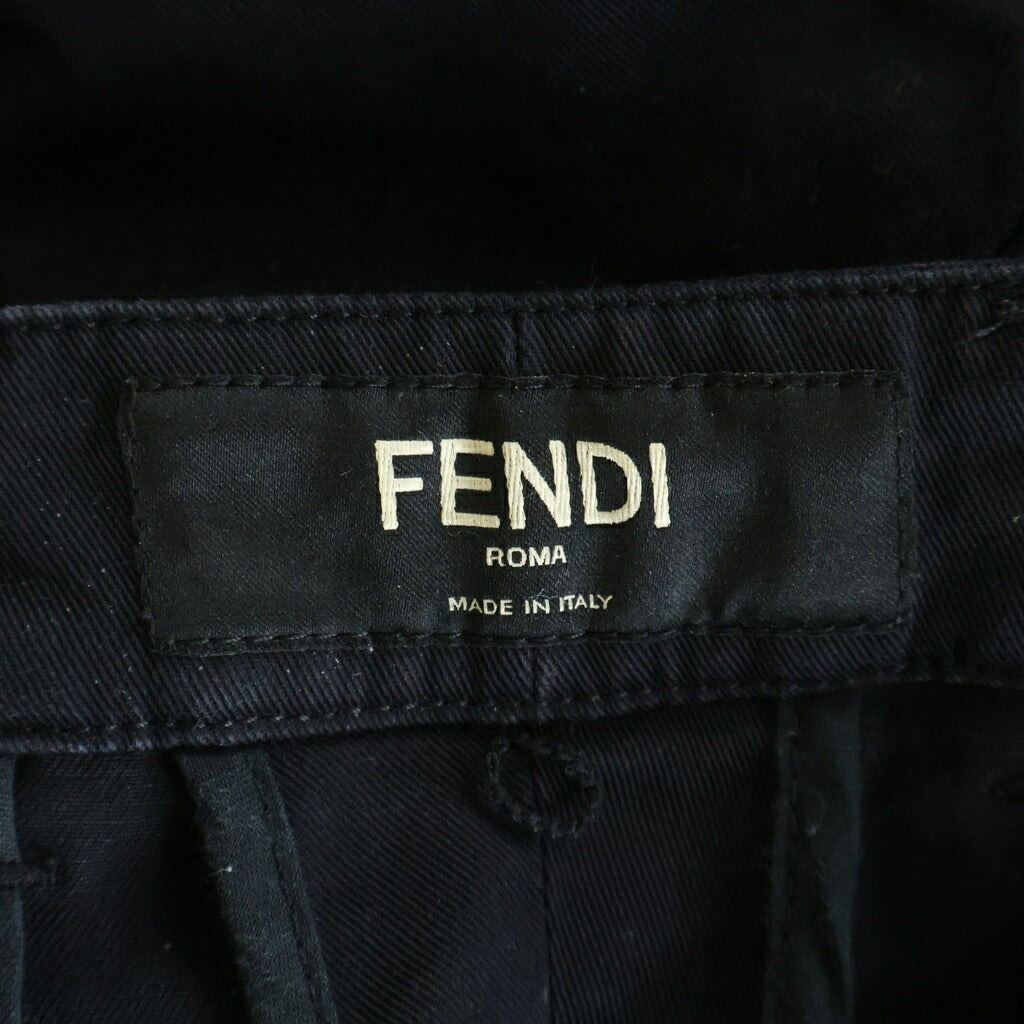 FENDI(フェンディ) マルチポケット ジップアップ スキニーデニムパンツ ブラック FB0683 AFE5