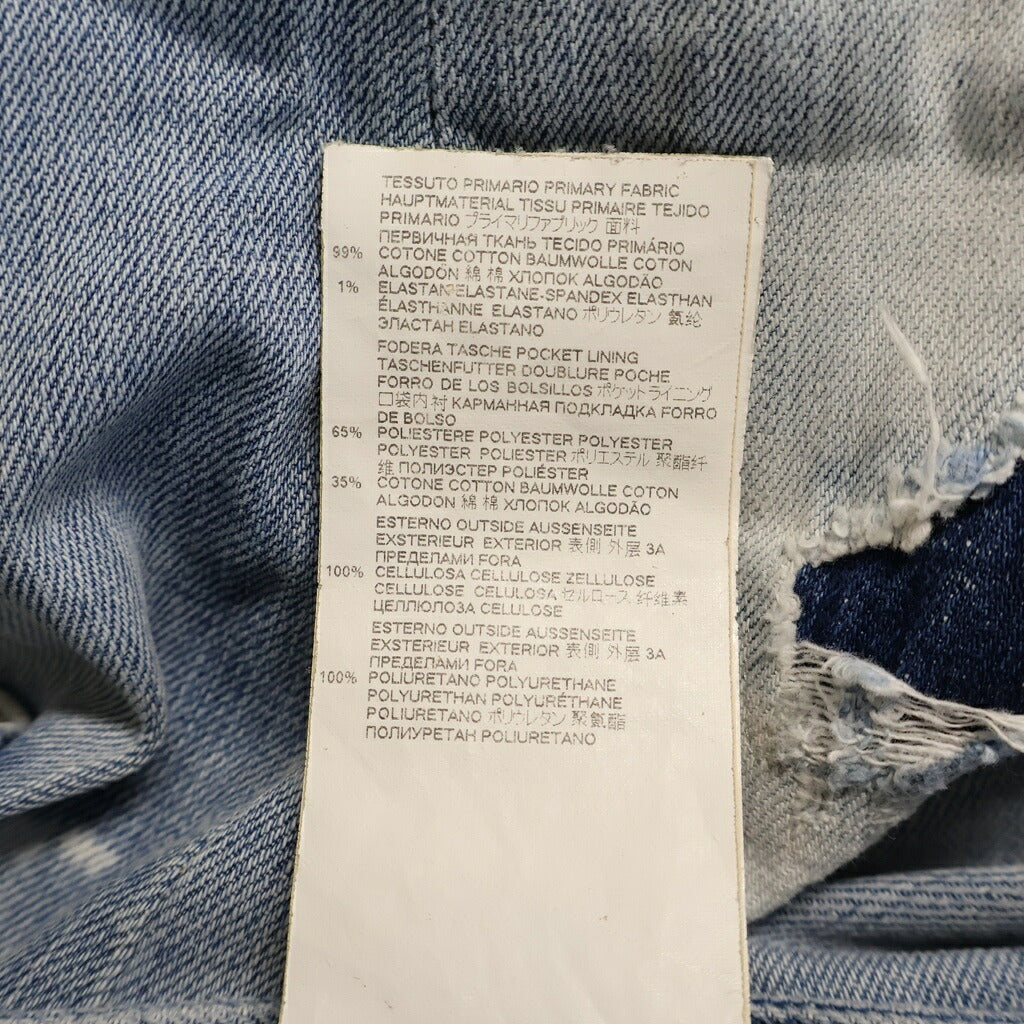 DSQUARED2(ディースクエアード) ダメージ加工 ボタンフライ スキニーデニムパンツ インディゴ S74LB0979 S30664