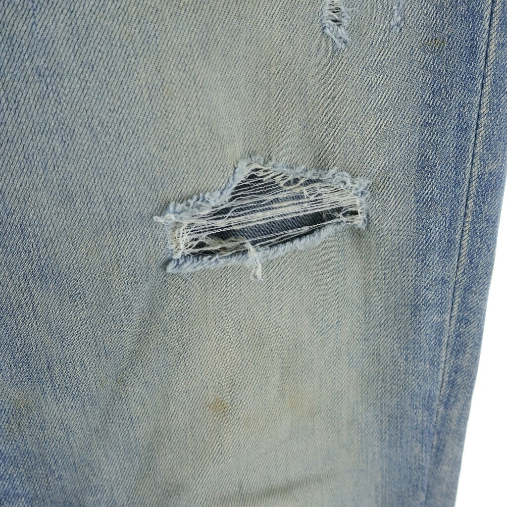 AMIRI(アミリ) Distressed Ripped Skinny Denim Jeans ダメージ加工クラッシュスキニーデニムパンツ ボトムス ブルー SR1PXMDS154SAMDSI