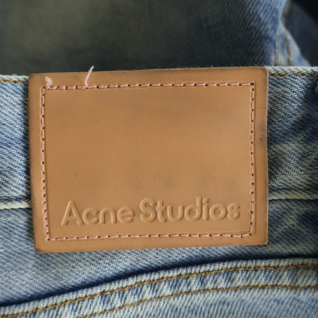 Acne Studios(アクネ ストゥディオズ) ダメージ加工 ルーズフィット ボタンフライ デニムパンツ インディゴ A00431