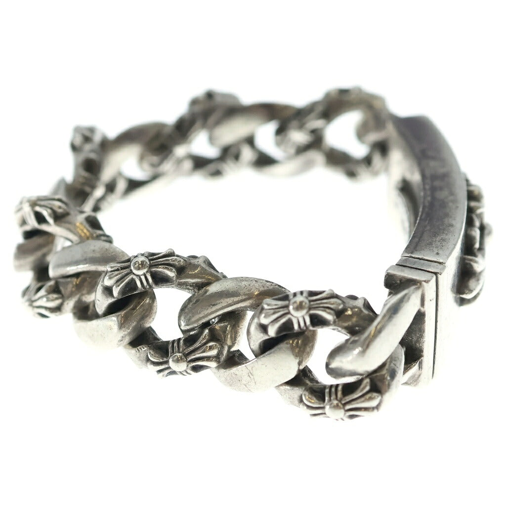CHROME HEARTS(クロムハーツ) ID FLORAL CRS フローラルクロスIDファンシーリンク ブレスレット 11LINK シルバー