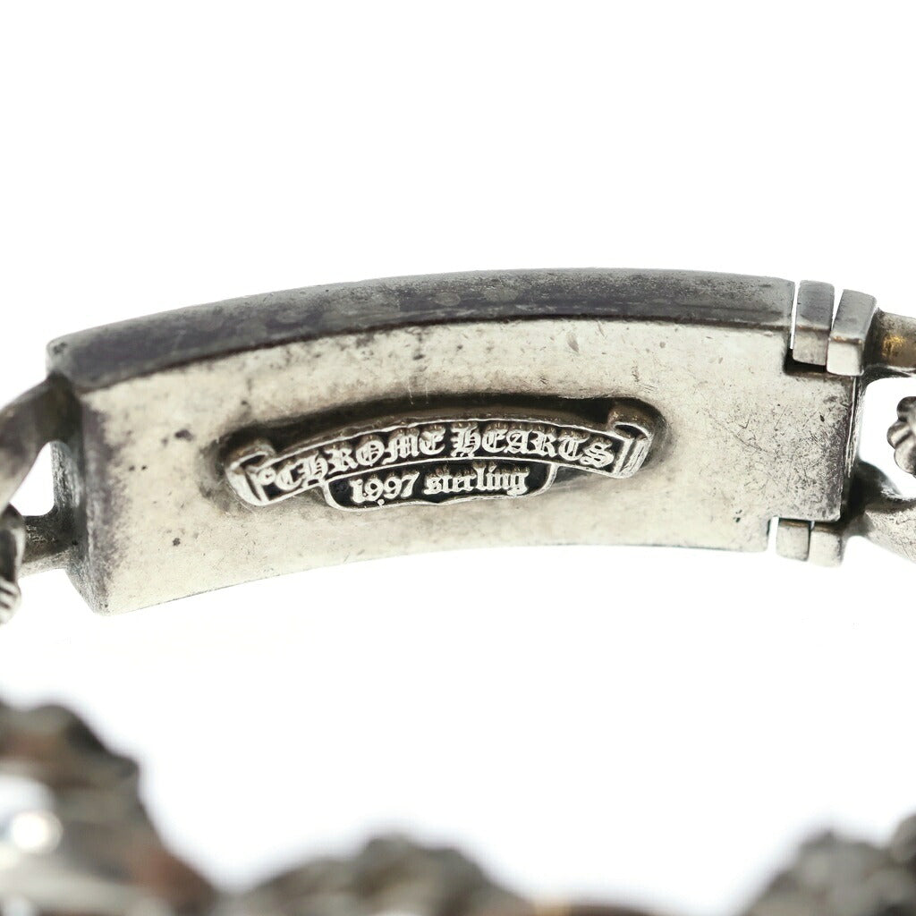 CHROME HEARTS(クロムハーツ) ID FLORAL CRS フローラルクロスIDファンシーリンク ブレスレット 11LINK シルバー