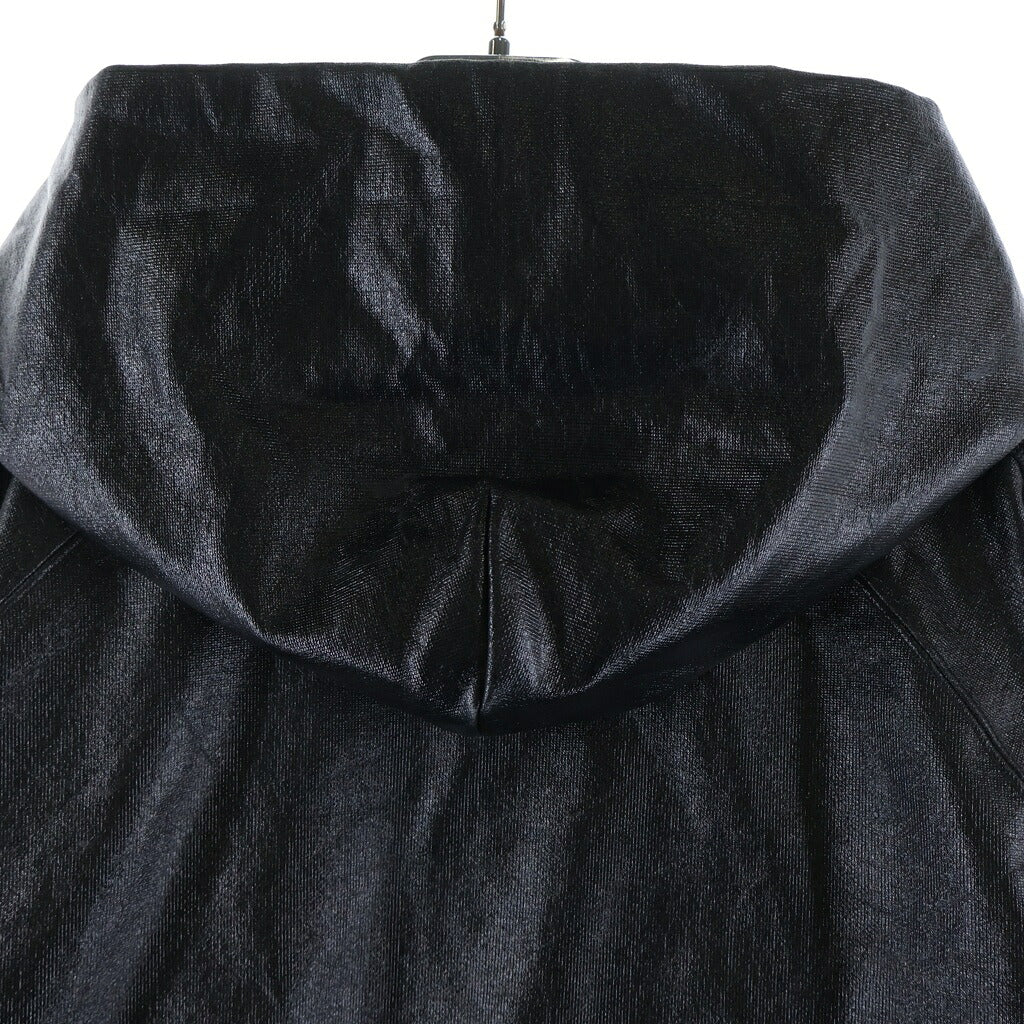 Needles(ニードルス) 26SS COATING ZIPPED TRACK HOODY コーティングジップパーカー ブラック RW1651