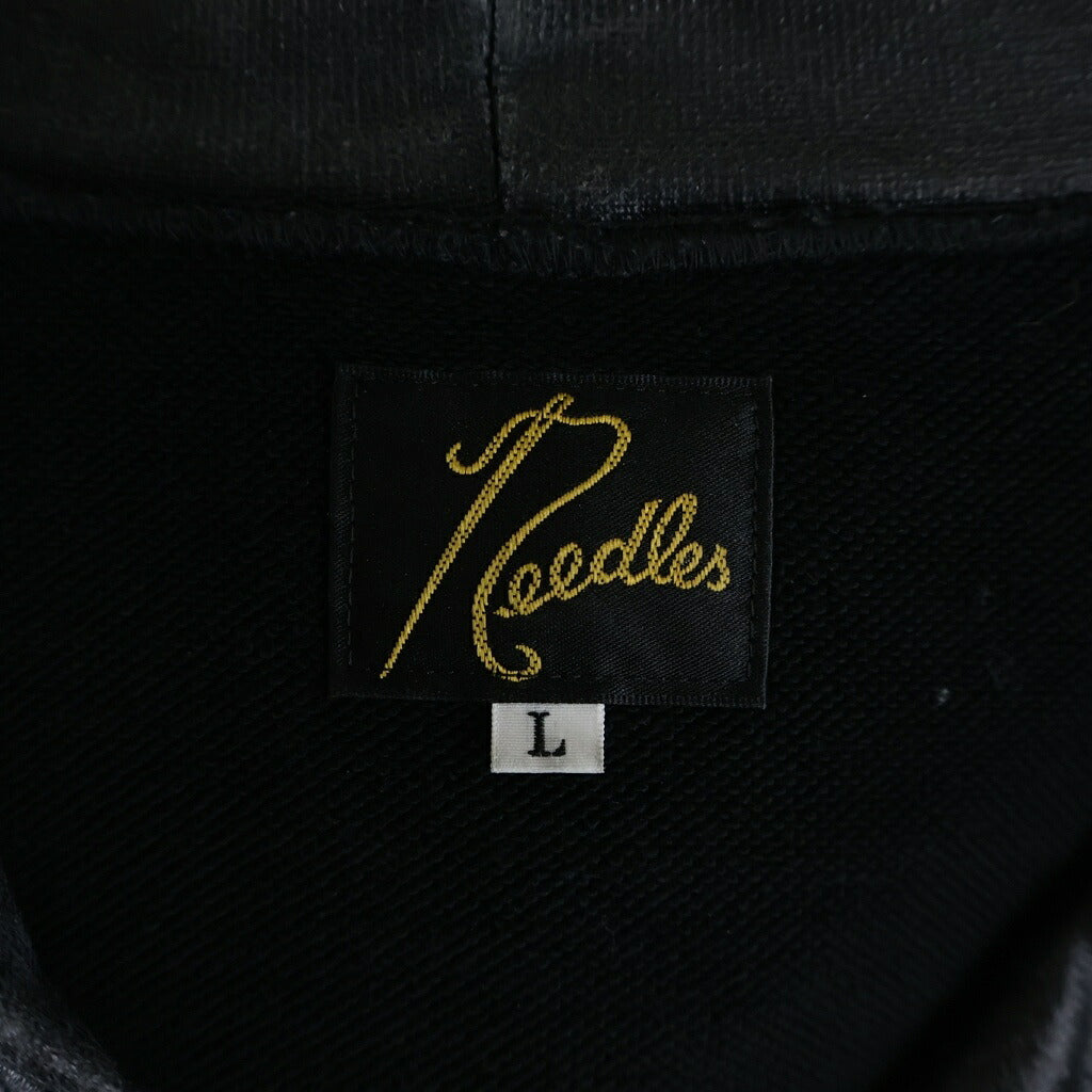 Needles(ニードルス) 26SS COATING ZIPPED TRACK HOODY コーティングジップパーカー ブラック RW1651