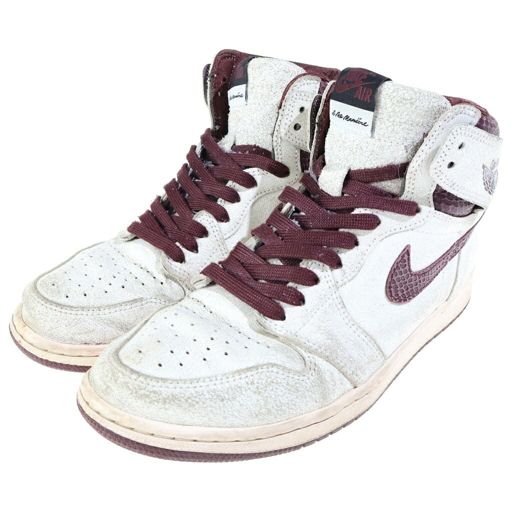 NIKE(ナイキ) ×A MA MANIERE AIR JORDAN 1 RETRO HIGH アママニエール エアジョーダン1 レトロ ハイカットスニーカー ホワイト/ブラウン US9/27cm DO7097-100