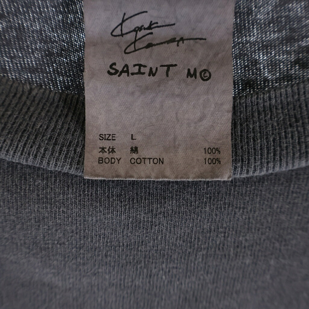 SAINT MICHAEL(セントマイケル) 24SS ×Kosuke Kawamura Love Beyond S/S Tee xコウスケカワムラ グラフィックプリント半袖Tシャツ カットソー ブラック SM-YS8-0000-C23