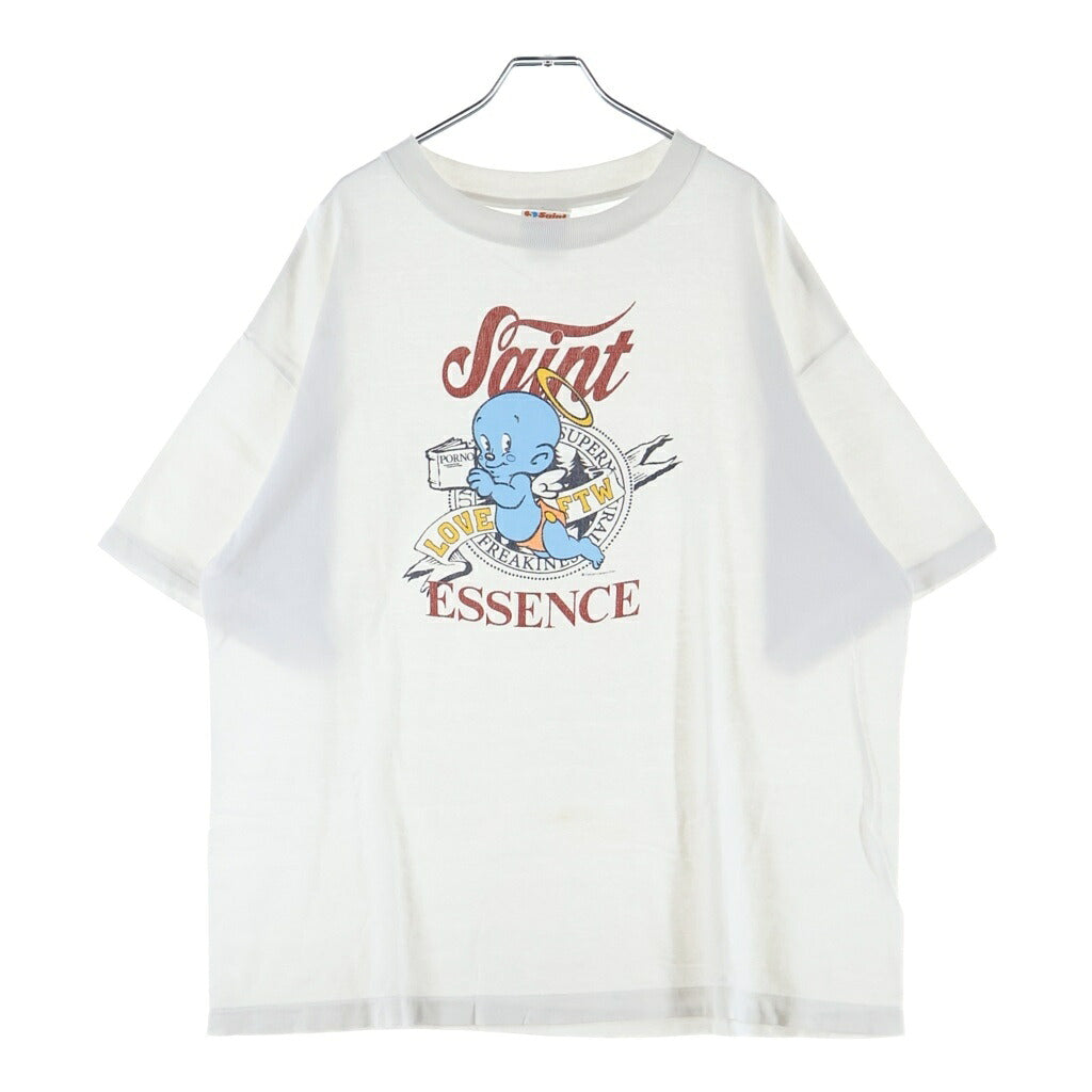 SAINT MICHAEL(セントマイケル) 25AW BABY MICHAEL S/S Tee ベビーマイケル グラフィックプリント半袖Tシャツ カットソー ホワイト SM-HR1-0000-022