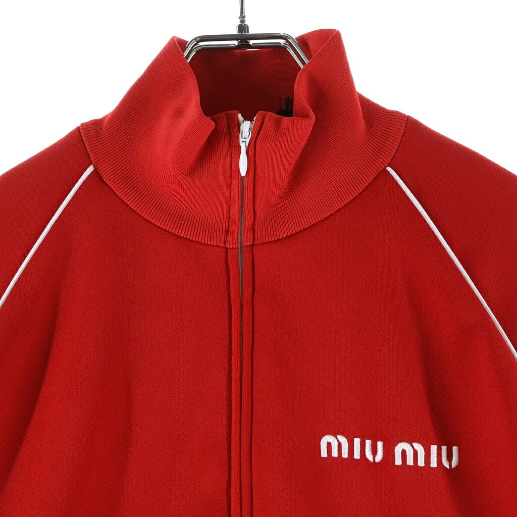 miumiu(ミュウミュウ) テクニカルジャージ ブルゾンジャケット レッド ML1323 SOOO 140A