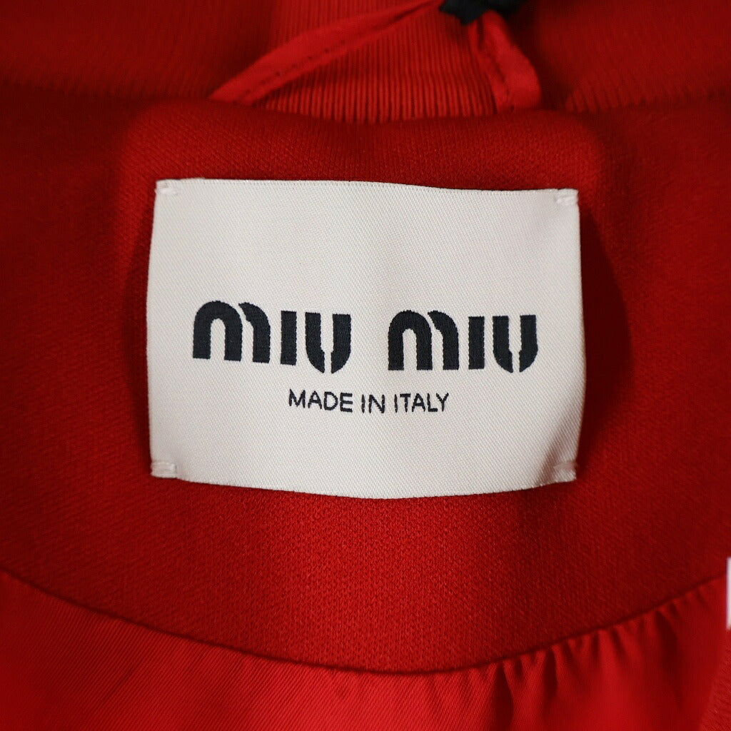 miumiu(ミュウミュウ) テクニカルジャージ ブルゾンジャケット レッド ML1323 SOOO 140A