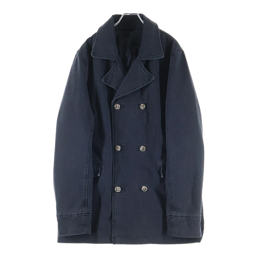 CHROME HEARTS(クロムハーツ) ヘリンボーン クロスボール Pコート グレー