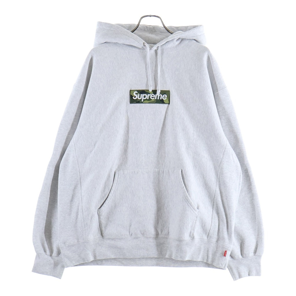 SUPREME(シュプリーム) 23AW Box Logo Hooded Sweatshirt カモ柄ボックスロゴ フーデッドプルオーバースウェットシャツ パーカー グレー