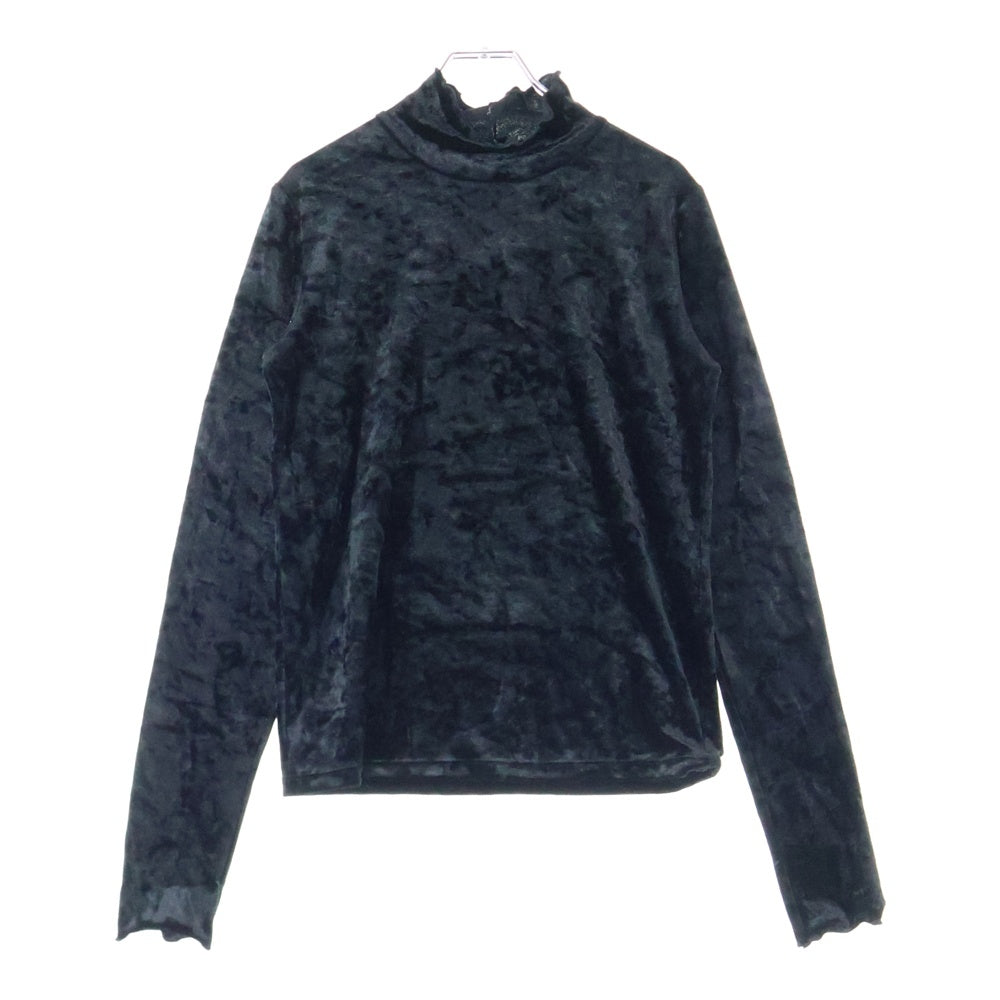 LOVELESS(ラブレス) ベロア ハイネック 長袖 Tシャツ カットソー レディース ブラック