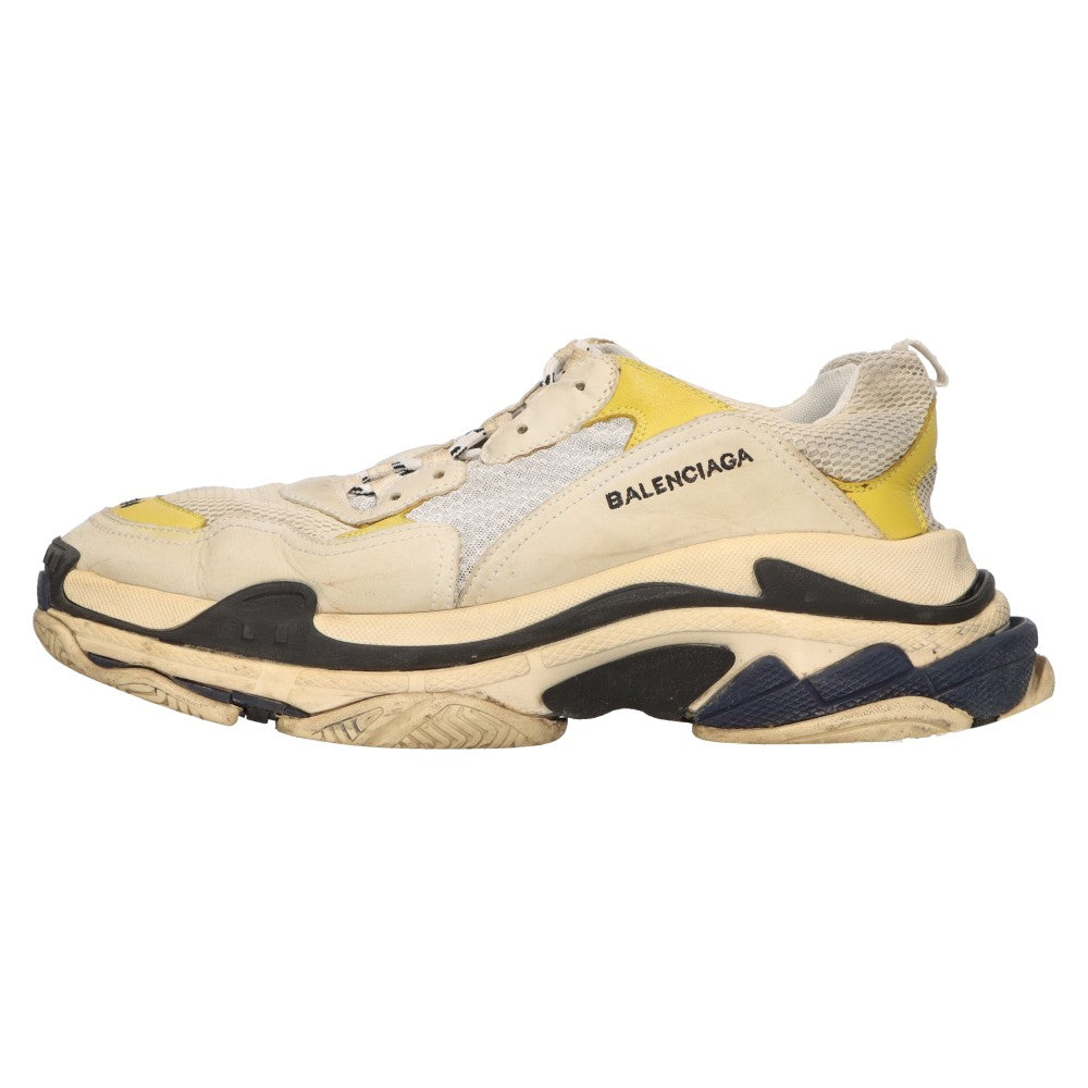 BALENCIAGA(バレンシアガ) 17AW Triple S DSM トリプルエスドーバーストリートマーケット限定 ユーズド加工ローカットスニーカー ホワイト 483513