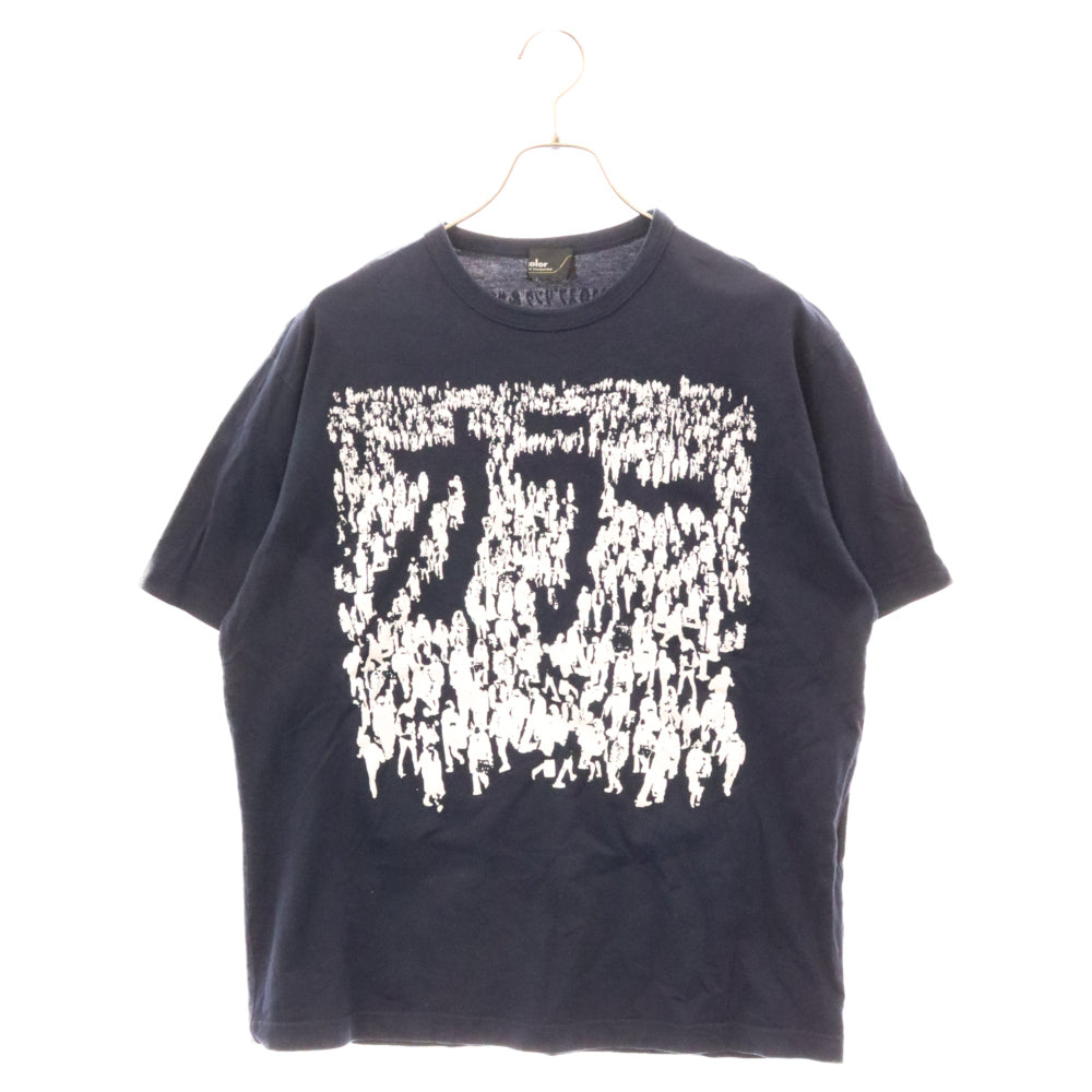 kolor(カラー) 19SS フロントプリント半袖Tシャツ カットソー ネイビー 19SCM-T25218S