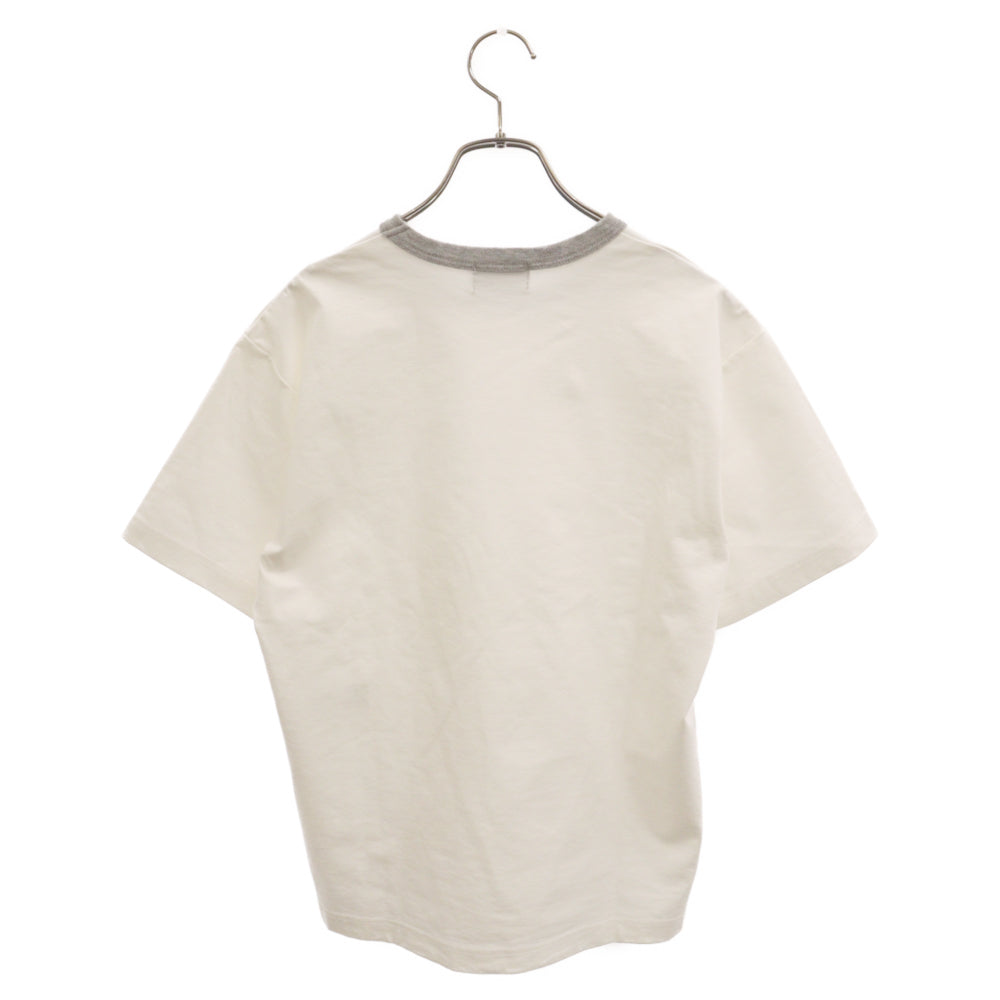 kolor(カラー) 20SS ネックリブ切替半袖Tシャツ カットソー ホワイト 20SCM-T13201S
