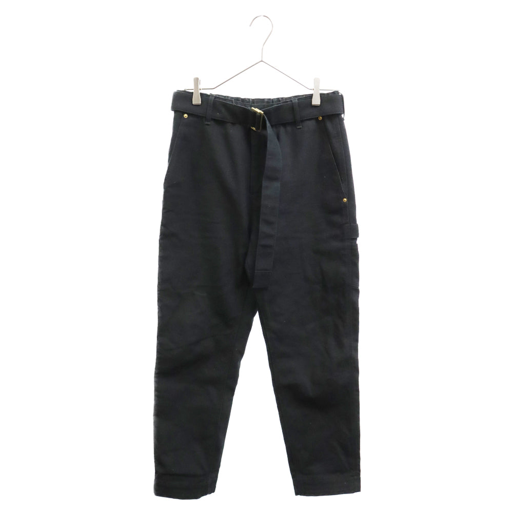 Sacai(サカイ) 23AW ×Carhartt WIP Canvas Pants カーハート キャンバスペインターパンツ ブラック 23-0555S