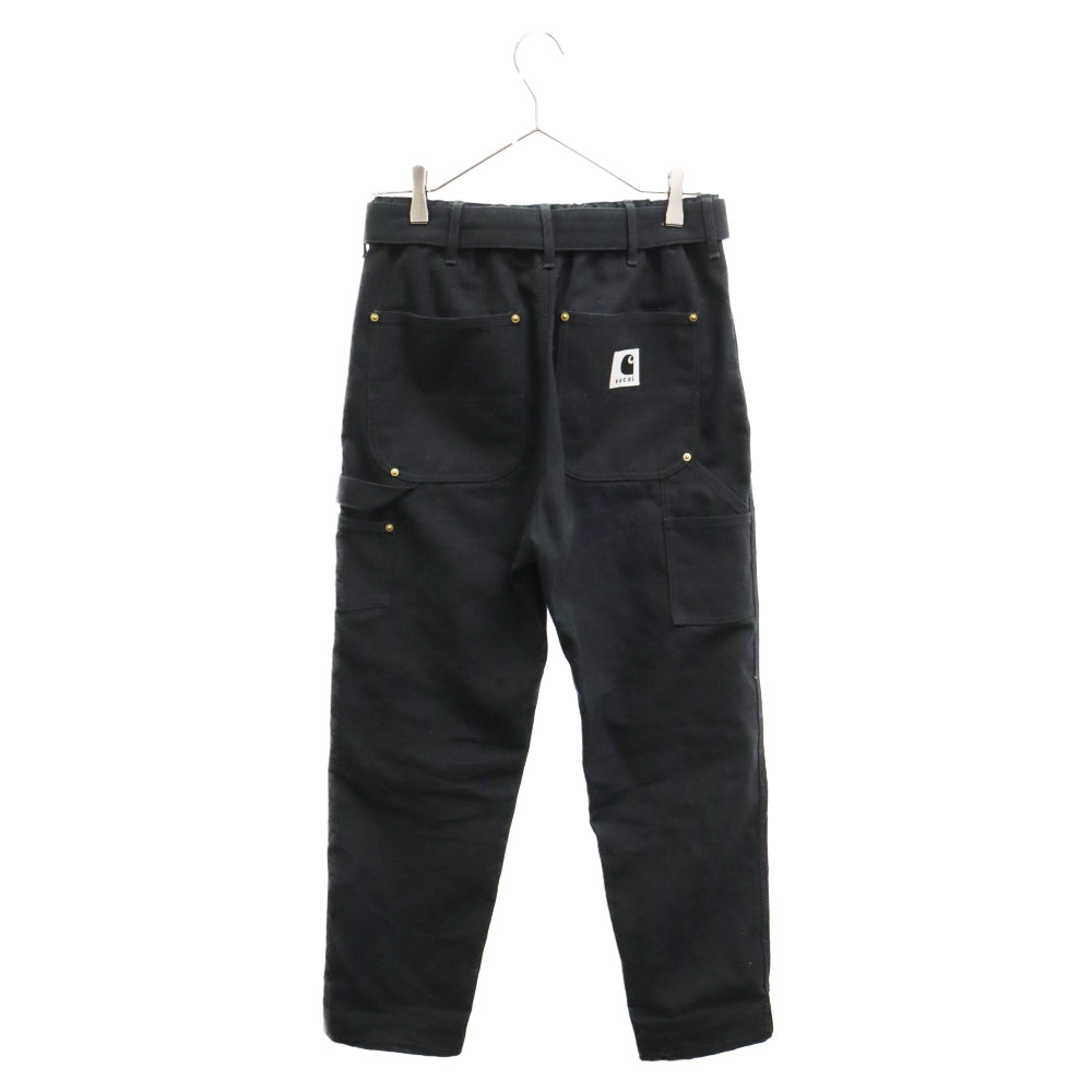 Sacai(サカイ) 23AW ×Carhartt WIP Canvas Pants カーハート キャンバスペインターパンツ ブラック 23-0555S