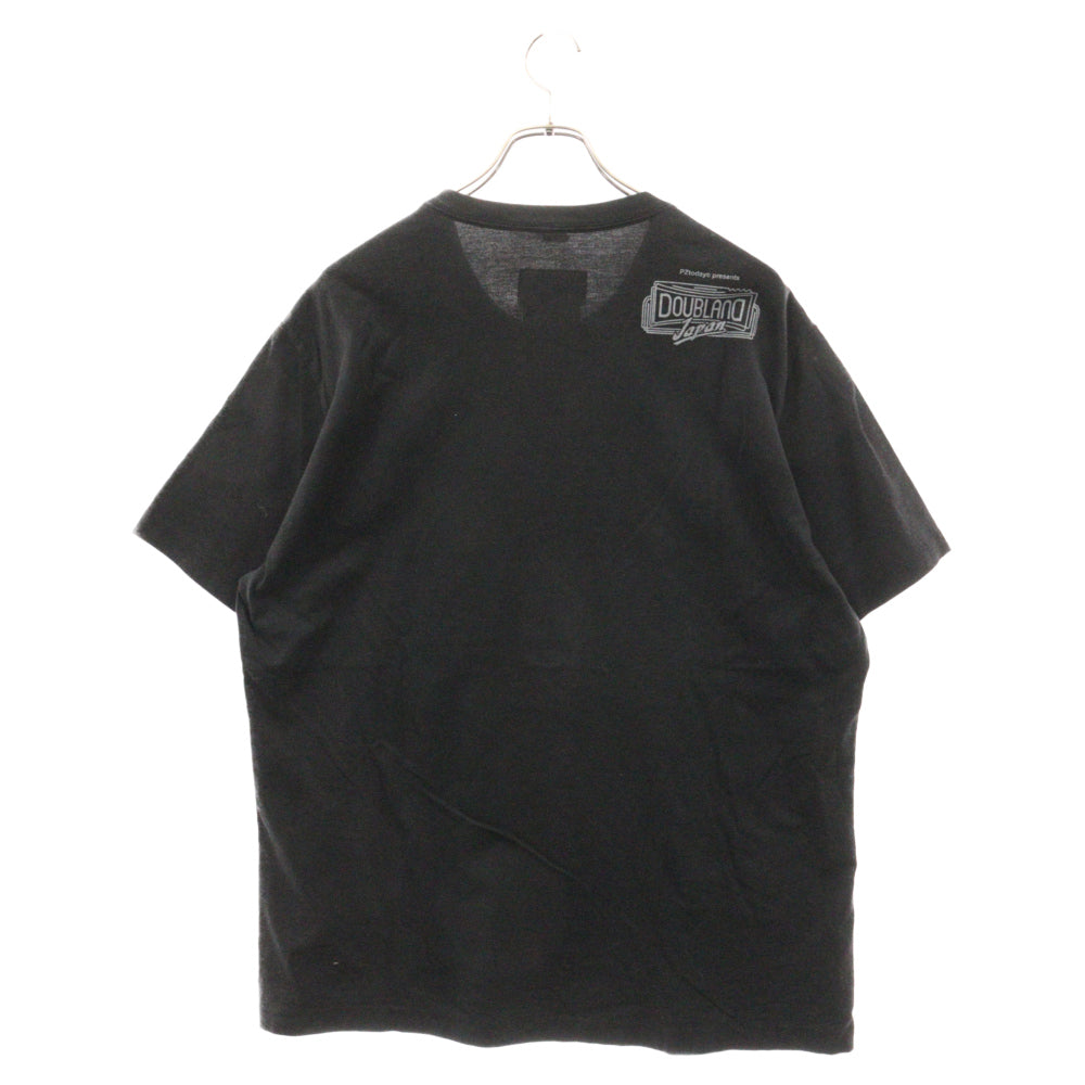 doublet(ダブレット) 23AW ×PZ TODAY PZトゥデイ JAPAN グラフィックプリント半袖Tシャツ ブラック 23AW35CS297