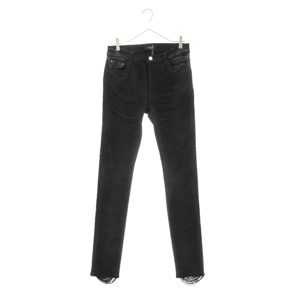 AMIRI(アミリ) FRINGE WIRE JEAN フリンジ ダーク ウォッシュ ワイヤージーンズ デニムスキニーパンツ ブラック